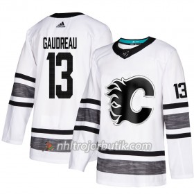 Män Ishockey Calgary Flames tröja Johnny Gaudreau 13 Vit 2019 All-Star Adidas Authentic